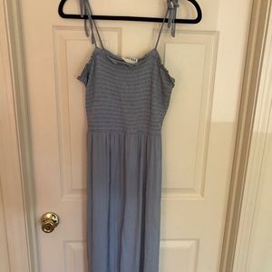 Blue smock midi dress!